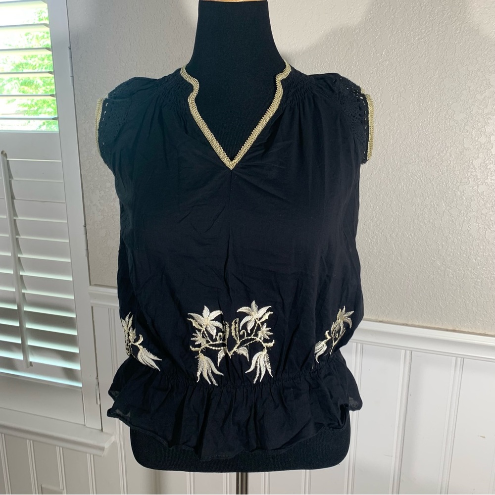 Solitaire embroidered cotton top,shirt,blouse